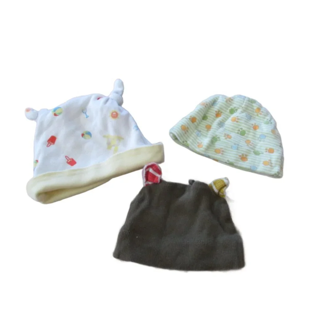 Pullover Baby‎ Hat Beanie Bundle Boys Size Infant Multicolor Caps Lot Of 3